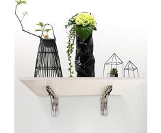 Edelstahlhalterung Hochleistungsklappbare Wandhalterung für Tischbänke, Lager 150 kg ， Platzsparende schwimmende Regalhalterung DIY-Halterung, Mit Schrauben, 2 STÜCKE,