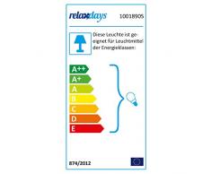 Relaxdays Pendelleuchte RINC groß, dunkles Holz mit Milchglas für angenehmes Licht, höhenverstellbar, 5-flammig, H=14 Ø=45 cm, Eiche, dunkel-braun