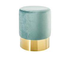 Invicta Interior Eleganter Sitzhocker MODERN BAROCK SAMT Mint Couchtisch Fußhocker Hocker Samtstoff