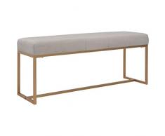 vidaXL Bank Sitzbank Polsterbank Betthocker Sitzhocker Flurbank Beistellbank Garderobenbank Schlafzimmer Wohnzimmer 120cm Grau Samt Eisenrahmen