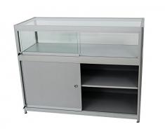 Thekenvitrine inkl. Transportbox Vitrine Ladeneinrichtung Verkaufstheke Ladeneinrichtung Vitrine Ladentheke Theke Glas