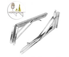 Klappbare Regalhalterungen - Hochleistungsklappbare Regalhalterung Aus Metall Für Tischbänke, Regalscharnier Zur Wandmontage Platzsparende Diy-halterung, 2 Stk, 24,7 * 10,3 Cm