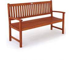 Deuba Gartenbank Maxima 3-Sitzer FSC®-zertifiziertes Eukalyptusholz In- & Outdoor Holzbank Sitzbank Parkbank Bank