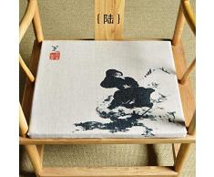 QTQHOME Chinesische Stuhlkissen, Stoff, Esszimmerstuhl-Kissen, Esstisch-Stuhl, Antik-Stuhl-Kissen, modernes Teehaus