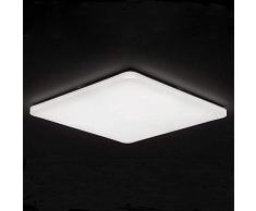 WEIERR 24W Deckenlampe LED Deckenleuchte Kaltweiß, Wasserdicht IP44 Einfacher Stil Acryl Küchenlampe für Esszimmer Wohnzimmer Schlafzimmer, 1920LM 6000-6500K, Quadratische 33 x 33 cm (24W Kaltweiß)