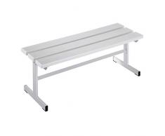 WOLF Garderobenbank - Sitzfläche einseitig - lichtgrau, 1000 mm Länge - Bank Bank aus Holz Metall Kunststoff Garderobenbank Garderobenbänke Kunststoff-Bank Kunststoff-Bänke Mehrzweckbank