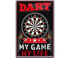 Dart - My Game My Life 20 x 30 cm Haus Bar Party Keller Deko Blechschild 248