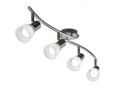 LED Deckenstrahler I 4-flammig I drehbar I schwenkbar I inkl. 4x 5 W LED Leuchtmittel l Deckenlampe I Deckenleuchte I E14 I IP20