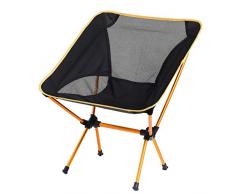 Schemel Hocker Klappstuhl Angeln im Freien Tragbarer Klappstrandstuhl Skizzenstuhl Freizeitstuhl Höhe 65cm LCSHAN (Color : Gold)