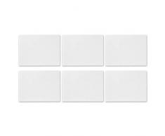 Harbour Housewares Platzdeckchen aus Glas - 6 Stück Platzdeckchen für den Esstisch - Durchsichtig - 400 x 300 mm