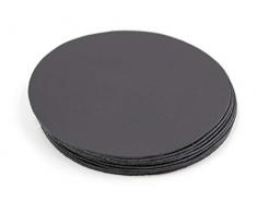Luxflair Glasuntersetzer 10er Set rund Ø 10cm 100% Leder, Untersetzer zum Schutz vor Kratzern, Schmutz. Tisch-Accessoire für Alltag, Büro, Gastronomie