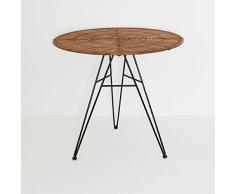 Bistrotisch Foresta / Rattan-Metall / Honigbraun--Schwarz
