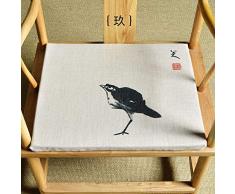 QTQHOME Chinesische Stuhlkissen, Stoff, Esszimmerstuhl-Kissen, Esstisch-Stuhl, Antik-Stuhl-Kissen, modernes Teehaus