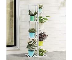 Regal Blumenständer Blumentreppe Blumenregal Pflan Pflanzenständer aus Bambus, 5-7 Ebenen, Pflanzregale Blumentopf-Organizer-Gestell Klappbares Verkaufsregal Pflanzenregal Halter-E 45 x 22 x 106 cm (1