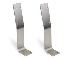 2 Stück Rückenlehnenhalter für Sitz-Bank & Betten Edelstahl 60 x 8 mm Rückenlehne Sitzbank Halterung zum Anschrauben Rückenlehnen-Halterung Banklehnenbügel von SO-TECH