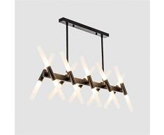 Moderne Minimalistische Pendelleuchte,G9 Nordic Led Drehbar Kronleuchter,Liftbarhang Beleuchtungsvorrichtung Kreative Villa Tischbar Schwarz 20 Kopf