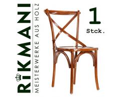 Esszimmerstuhl Retro Stuhl Holz Küchenstuhl aus Teakholz Nostalgie - Vintage Stuhl (1 Stuhl)