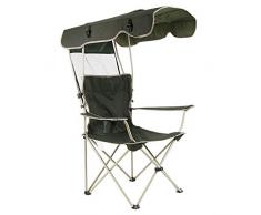 Tragbarer und langlebiger Strandklappstuhl mit Sonnenblende und Getränkehalter, komfortabel, sicher und atmungsaktiv für den Park Beach Pool