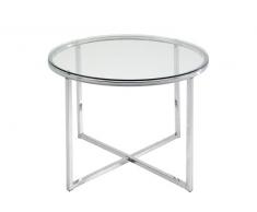 AC Design Furniture Ecktisch Gurli, B: 55 x T:55 x H: 45 cm,Silber