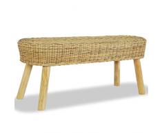 Festnight- Bänke Korridor Bank 110 x 35 x 45 cm Rattan Natur