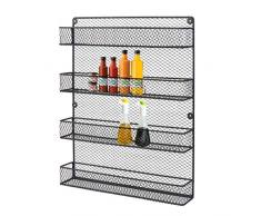 Umi. Essentials Gewürzregal Kräuterregal Gewürz-Ständer Metall Kücheregal mit 4 Etagen