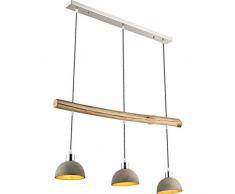 Design Decken Hänge Leuchte Schlaf Gäste Zimmer Beton Holz Pendel Lampe Gold Globo 15248-3