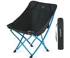 YUESFZ Campingmöbel Stühle Klappstuhl Im Freien, Tragbarer Angelstuhl, Picknickhocker Mit Rückenlehne, Strandliegestuhl, Atmungsaktiver Camping-Mondstuhl (Color : Black, Size : 60 * 42 * 70cm)