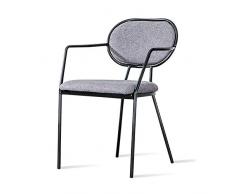 YQQ-Faules Sofa Einfach Industrieller Stil Kunst Aus Eisen Essensstuhl Cafe Stuhl Balkonstuhl Persönlichkeit Retro Freizeitstuhl Milchteeladen Freizeit Ort (Color : A)