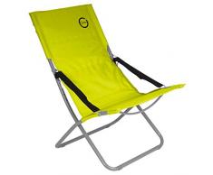 Nexos Campingstuhl klappbar Stahlrohr Gartenstuhl bis 110 kg abwaschbar pflegeleicht 80x60x92 cm 600D Farbe wählbar (Grün)