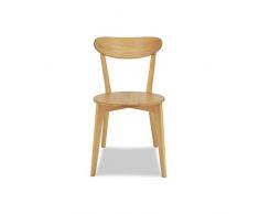 Kleiner Esszimmerstuhl Nordamerikanischer weißer Eichenholz-Computerstuhl moderner minimalistischer weißer Eichenstuhl