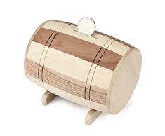 Makalon Holz Sparschwein Safe Spardose Einsparungen Weinfass Holzschnitzerei Handmade Einzigartige Geschenke Für Kinder Jungen Mädchen Und Erwachsene