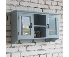 BGCG Deckenschrank, Hängeschrank, Schrank, Balkon Schlafzimmer Esszimmerschrank, American Vintage Massivholz Küche Schrank Hängeschränke (größe : 66 * 19 * 39cm)