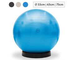 aktivshop Gymnastikball inkl. Ballschale Fitnessball Sitzball Fitness Ball Yogaball Sportball Anti-Burst Gymnastikball Büroball 65 cm Blau