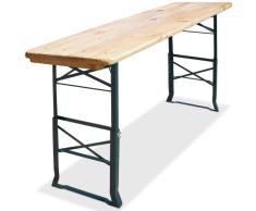 Deuba Bierzelttisch Stehtisch 170cm Höhenverstellbar Sonnenschirmhalter Klappbar Hoch Partytisch Biertisch Tisch Holz