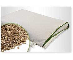 mudis Naturkissen&mehr 100% Bio Dinkelkissen,Schlafkissen 40x80, stützend und Atmungsaktiv,Füllung in einem extra Bio Baumwoll Innennetzt,G.O.T.S