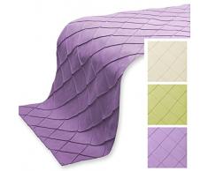 Bettläufer ca. 70x280 cm Sofaläufer Alcantara Optik Raute Muster Farbwahl #314 (flieder)