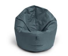 BuBiBag Sitzsack 2-in-1 Funktionen mit Füllung Sitzkissen Bodenkissen Kissen Sessel BeanBag (100 cm Durchmesser, anthrazit)