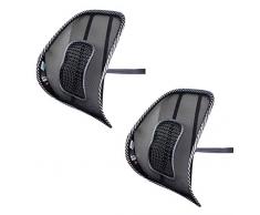 2er Set Mesh Lordosenstütze für Auto Bürostuhl | Lendenwirbelstütze mit Massage-Knoten | atmungsaktive Rückenstütze | Rückenschmerzen Linderung | Rückenkissen zur Haltungskorrektur | Lendenkissen