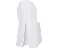 Hussenkönig 4er Set Stuhlhussen Stretchhusse Stuhlüberzug Stuhlbezug Hussen Stuhlhusse für Standard Bankettstühle Premium Weiß