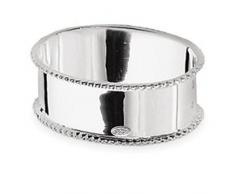 Serviettenring mit Perlrand 6x4 cm Sterling Silber 925 für Stoffservietten