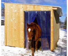 PVC Streifenvorhang Lamellen 3x300mm - H2,25 x B1,25 m - fertig vormontiert - A2