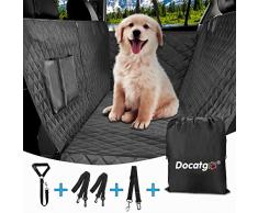 Docatgo Hundedecke für Auto Rückbank, Autoschondecke für Hunde. wasserdichte Hunde Autoschondecke, Kratzfest, rutschfeste Hundedecke für Auto/SUV MEHRWEG (Large 137x147CM + 4PCS Belts)