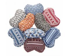 #DoYourYoga Yogakissen »Ganesh« Halbmond-Kissen mit Bio-Dinkelspelz (KBA) - Maße: 45 x 30 x 14 cm - ideal als Zafukissen/Meditationskissen/Rondokissen/MeditiationsunterlageStlye (4)