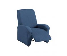 Textil-home Stretchhusse für Relaxsessel Komplett TEIDE, 1 Sitzer - 70 a 100Cm. Farbe Blau