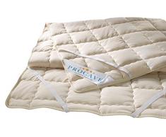 PROCAVE NATUR Schurwolle Matratzenschoner 200x220 cm mit 4 Eckgummis | Naturhaar | Wolle | Unterbett | Matratzenauflage | Schonbezug
