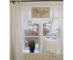 LillaBelle Raff Gardine Engel Rollo Offwhite 140x90 cm Baumwolle Landhaus