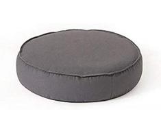 LHY- Leinenbettwäsche Faule Sofa Einzel-Runde Tuch Bodenmatte Balkon Fenster Tatami-Matte Wohnzimmer Schlafzimmer leicht zu reinigen Weich (Color : Brown, Size : Round)