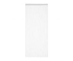 Relaxdays weiß, Fadenvorhang, kürzbar, mit Tunneldurchzug, für Türen & Fenster, waschbar, Fadengardine, 90x245 cm, White, 1er Pack 90x245cm