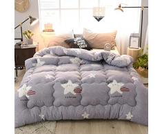 Rouzuofuzhuangdian Daunen Bettdecke,1-4 kg hochwertige Winter Quilt Tröster Bettbezug Twin Single Queen Supper King-Schokolade_150CM 200CM 2KG