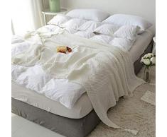 Yiyida Quastedecke Sticken Gestrickte Kuscheldecke Elegante Decke Wolldecke Wohndecke Sofadecke Tagesdecke Schurwolldecke Überwurf Decke Warme 130X170CM